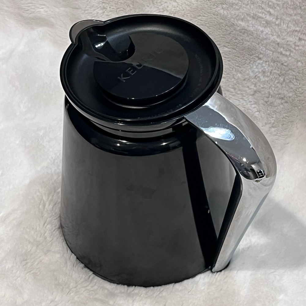 Keurig 2.0 32oz Replacement Thermal‎ Carafe Black with Chrome Silver Handle